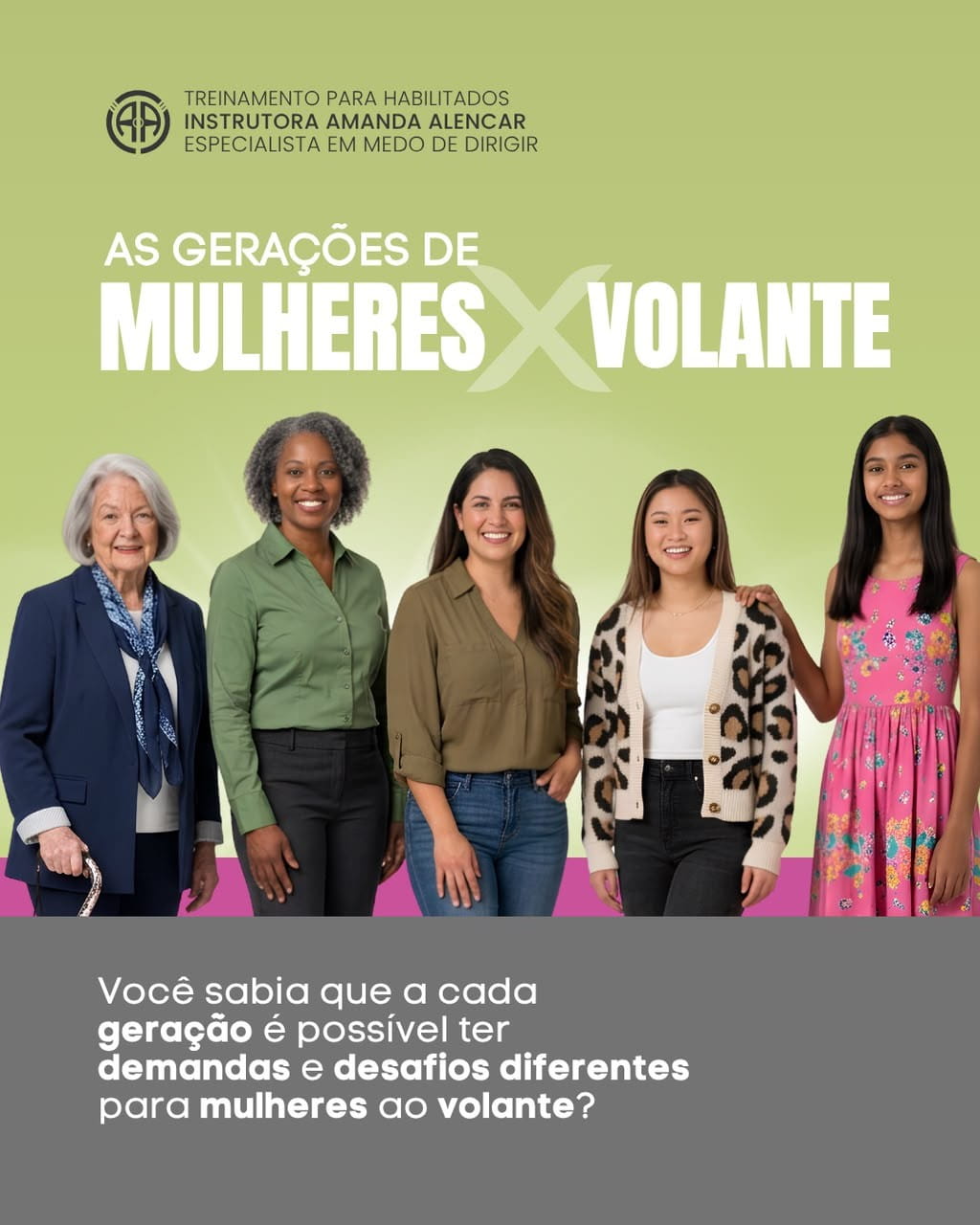 As Gerações de Mulheres X Volantes